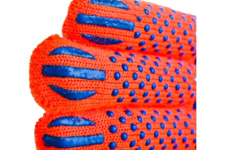 Утепленные, акриловые перчатки с защитой от скольжения Зубр ЭКСПЕРТ 10 класс, сигнальный цвет, р.S-M 11464-S