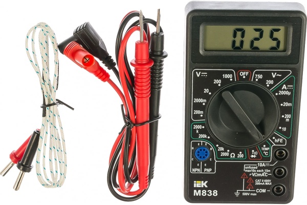 Цифровой мультиметр IEK Universal M838 1356520 TMD-2S-838