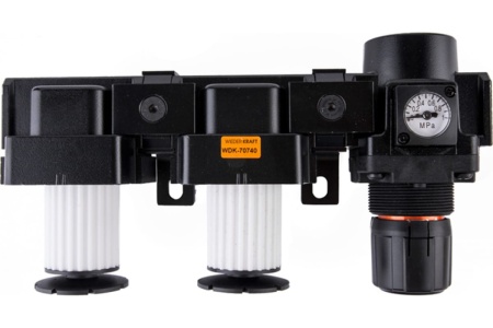 Блок подготовки воздуха: масловлагоотделитель, регулятор, манометр (3000 л/мин; 10 бар; 1/2") WIEDERKRAFT WDK-70740 Блок подготовки воздуха: масловлагоотделитель, регулятор, манометр (3000 л/мин; 10 бар; 1/2") WIEDERKRAFT WDK-70740