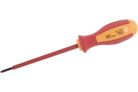 Диэлектрическая крестовая отвертка PH0х100мм Энкор 19695