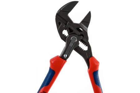 Переставные клещи - гаечный ключ KNIPEX 40 мм, 1 1/2, L-180 мм, серые, 2-к ручки KN-8602180