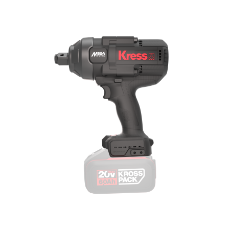 Гайковерт аккумуляторный бесщеточный KRESS KU35.91, 20В, 3/4", 1700 Нм, без АКБ и ЗУ, кейс Гайковерт аккумуляторный бесщеточный KRESS KU35.91, 20В, 3/4", 1700 Нм, без АКБ и ЗУ, кейс