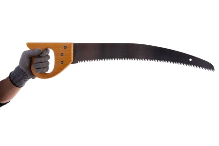 Пила с изогнутом полотном, деревянной ручкой SAMURAI D-540-LH