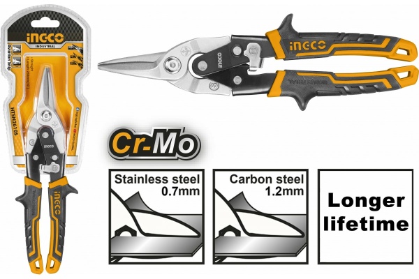 Ножницы по металлу - прямые INGCO 250 мм INDUSTRIAL HTSN2610S