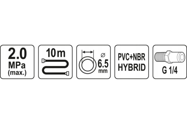 Шланг гибридный 1/4", 10 м YATO YT-24230