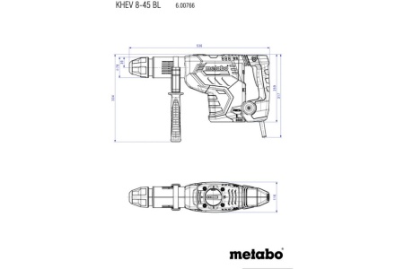 Перфоратор METABO KHEV 8-45 BL 600766500 Перфоратор METABO KHEV 8-45 BL 600766500