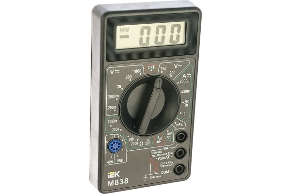 Цифровой мультиметр IEK Universal M838 1356520 TMD-2S-838