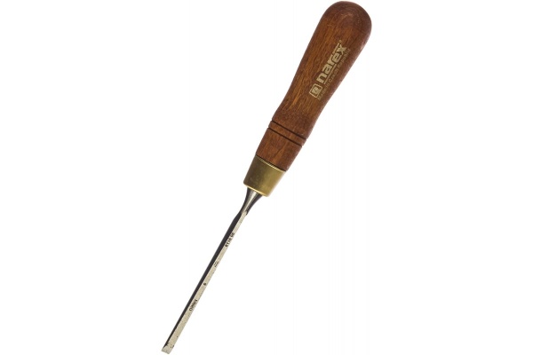 Набор из 4 плоских стамесок с ручкой NAREX WOOD LINE PLUS 6, 12, 20, 26 мм 863201
