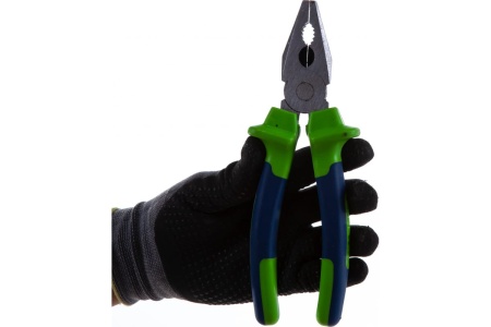 Комбинированные плоскогубцы СИБРТЕХ 200 мм, двухкомпонентные рукоятки 17052