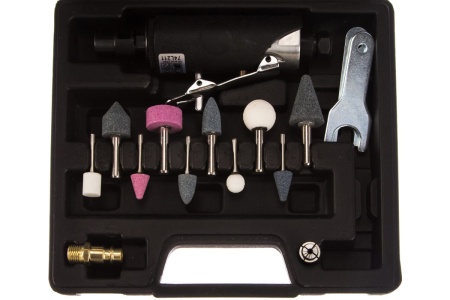 Шлифовальная прямая пневматическая машина с набором шлифкамней TOPEX 74L211