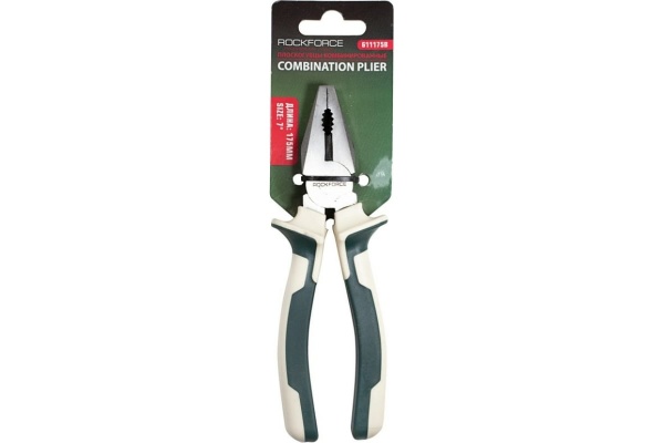 Комбинированные плоскогубцы ROCKFORCE Cr-V 7-175 мм, на держателе RF-611175B