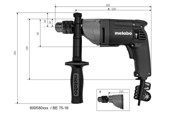 Дрель Metabo BE 75-16 600580000