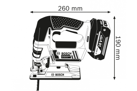 Аккумуляторный лобзик BOSCH GST 18 V-LI B 0615990M43