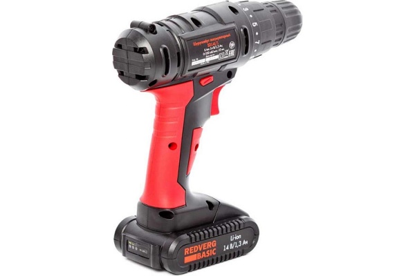 Аккумуляторная дрель-шуруповерт REDVERG Basic SD14L/1 6628620