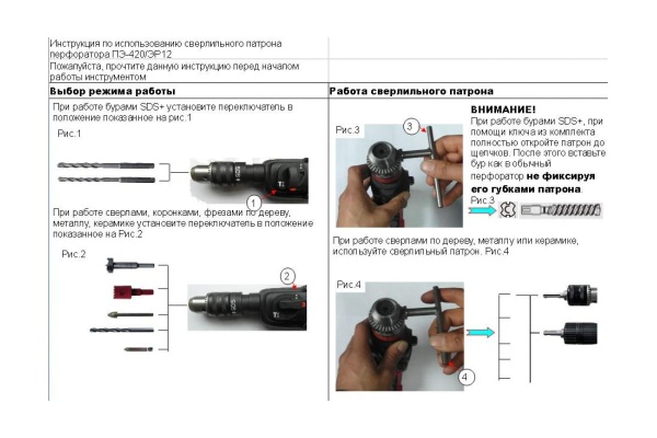 Перфоратор Энкор ПЭ-420/12ЭР 50122