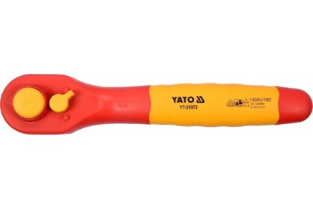 Диэлектрическая трещотка YATO VDE 1/2" 250 мм YT-21072