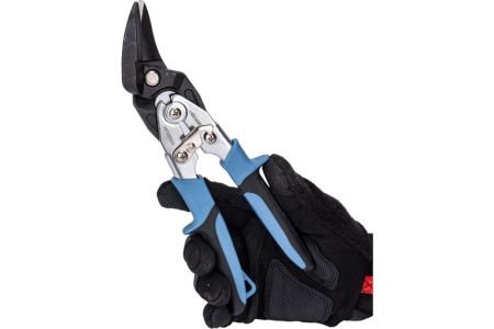 Строительные ножницы HOEGERT TECHNIK 250 мм, изогнутые, левые HT3B504