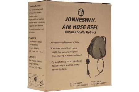 Пневматический шланг на автокатушке Jonnesway JAZ-0001A 12 м 49046