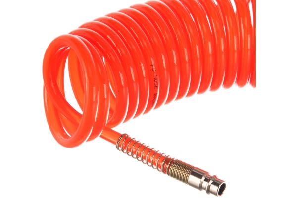 Шланг спиральный воздушный с быстросъемными соединениями PU (5х8 мм; 15 м) Русский Мастер РМ-52312