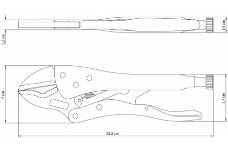 Зажимные клещи TRAMONTINA 41070/110 225 мм, с фиксатором Б0054520