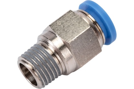 Фитинг цанговый прямой металлический 10 мм, M1/4" Pegas pneumatic 5205