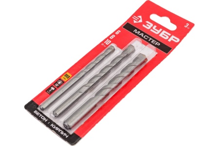 Набор сверл по бетону ЗУБР 3 шт, 6-8-10 мм 2922-H3_z01