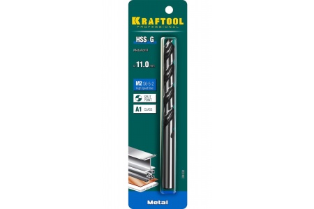 Сверло по металлу HSS-G сталь М2 (11х142 мм) Kraftool 29651-11