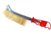 Щетка с металлическим ворсом VOREL пластиковая ручка 06965