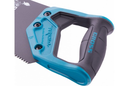 Ножовка по дереву GROSS PIRANHA 450 мм,11-12 TPI,зуб-3D,кал.зуб,тефл.покр.полотна,2-х комп.рук-ка 24106