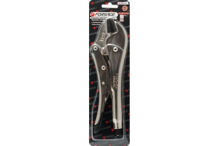 Гейферный зажим Forsage с "плоскими губками", тип USA 7"-175мм, в блистере F-614A175 17133