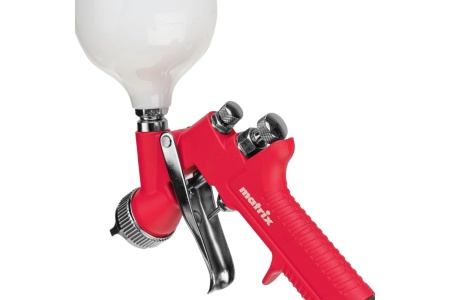 Пневматический краскораспылитель с верхним бачком MATRIX HP 0.6 л, сопло 1.7 мм 57321