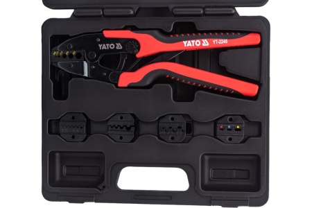 Пассатижи для обжима и зачистки проводов в наборе YATO 6 предметов (пластиковый кейс) YT-2245