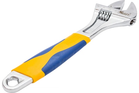 Разводной ключ с двухкомпонентной рукояткой KRAFT 250мм KT 700777