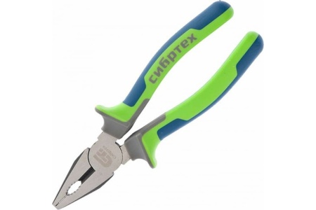 Комбинированные плоскогубцы 180 мм, фосфатирование, трехкомпонентные рукоятки СИБРТЕХ 17054