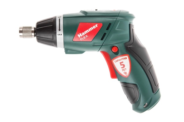 Аккумуляторная отвертка HAMMER Flex ACD3.6Li USB с набором бит 545454