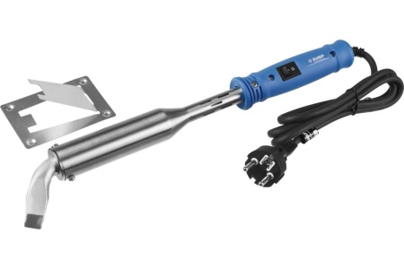 Паяльник с выключателем, пластмассовой рукояткой и долговечным жалом, 300Вт, клин Зубр ПРОФЕССИОНАЛ 55301-300