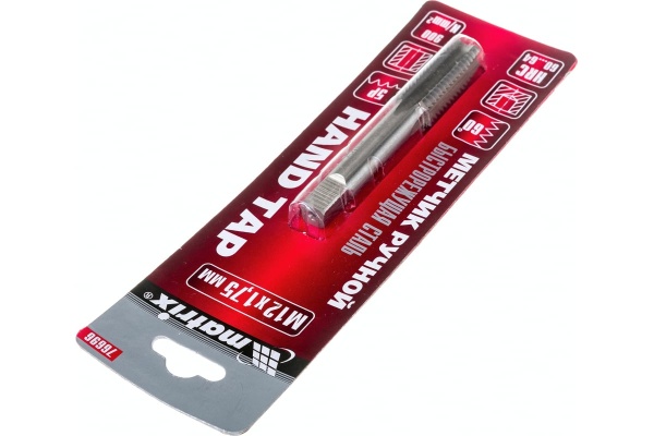 Ручной метчик М12x1,75 мм, Р6М5 MATRIX 76696