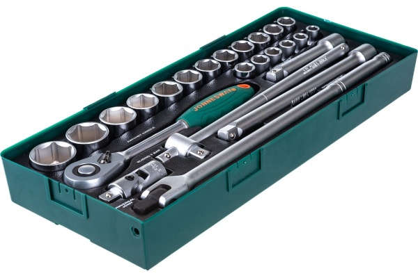Набор торцевых головок 1/2"DR 10-32 мм 24 предмета (ложемент) Jonnesway S04H4524ST (S04H4524SP)