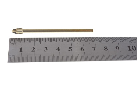 Сверло по кафелю и стеклу, 4 режущие кромки, титановое покрытие 5х60 мм FIT IT 35485