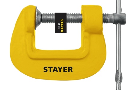 Чугунная струбцина STAYER SG-25 тип G, 25 мм 3215-025 Чугунная струбцина STAYER SG-25 тип G, 25 мм 3215-025