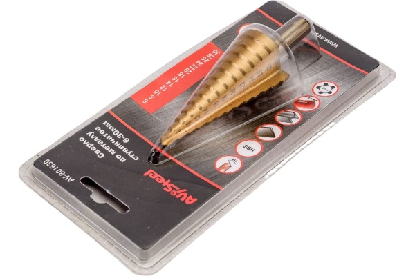 Сверло по металлу ступенчатое 6-30 мм AV Steel AV-801630