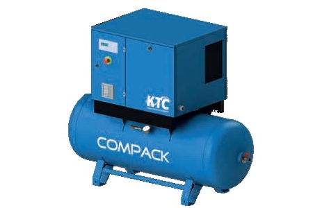 Винтовой компрессор на горизонтальном ресивере KTC 500 л., 650 л/мин, 380В COMPACK 5-10/500