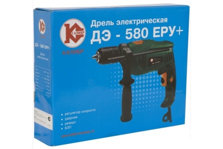 Электрическая дрель Калибр ДЭ- 580 ЕРУ+ и насадка для заточки свёрел Калибр ЗН-01C 00000055971