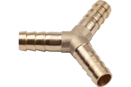 Тройник Y-образный елочка 8 мм, латунь, в блистере AV Steel AV-700335B блистер