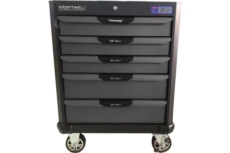 Тележка KraftWell с 5 ящиками+ПОДАРОК инструмент 157 предметов KRW-TTG+SET157