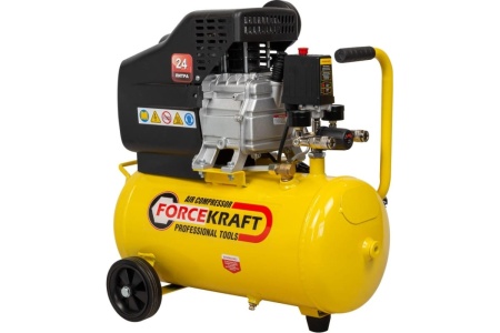 Поршневой компрессор с прямым приводом ресивер Forcekraft fk-bm20/24 24 л, 8 бар, 138 л/м, 1100 w, 230 v 54661