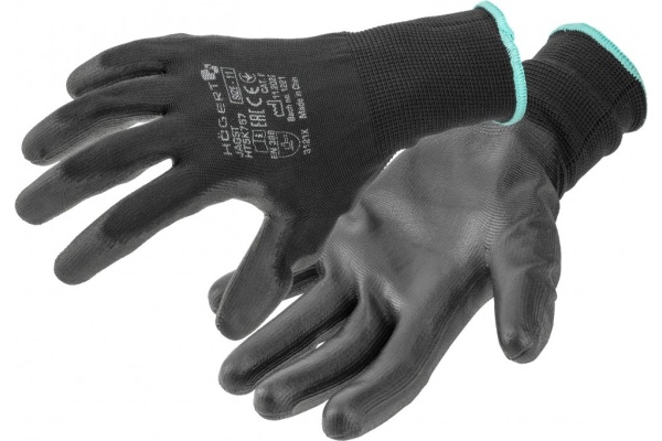 Рабочие перчатки HOEGERT TECHNIK с полиуретановым покрытием, 9 размер 12 пар HT5K757-9