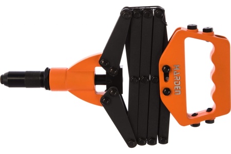 Заклепочник Harden 800 мм, гармошка, усиленный, CR-MO, заклепки 3,2-4,0-4,8-6,4 мм 610114