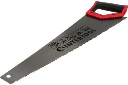 Ножовка по дереву INTERTOOL с каленым зубом 500 мм, 55 HRC HT-3103