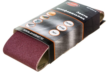 Лента шлифовальная (3 шт; 75х457 мм; Р150) AV Steel AV-820415